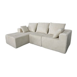 Corner Combination Sofa Sectional Couch With Soft Plush Fabric