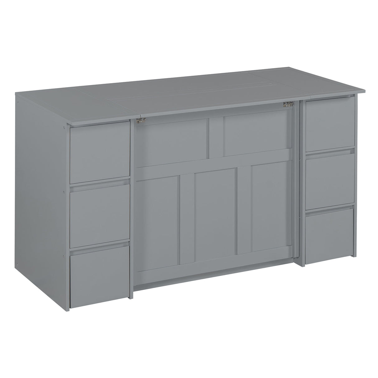 Murphy Bed With Drawers, Cabinets, And USB Ports
