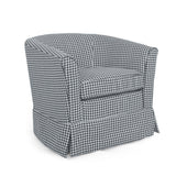 Zeniqua - Upholstered Velvet Swivel Chair With Loose Cover