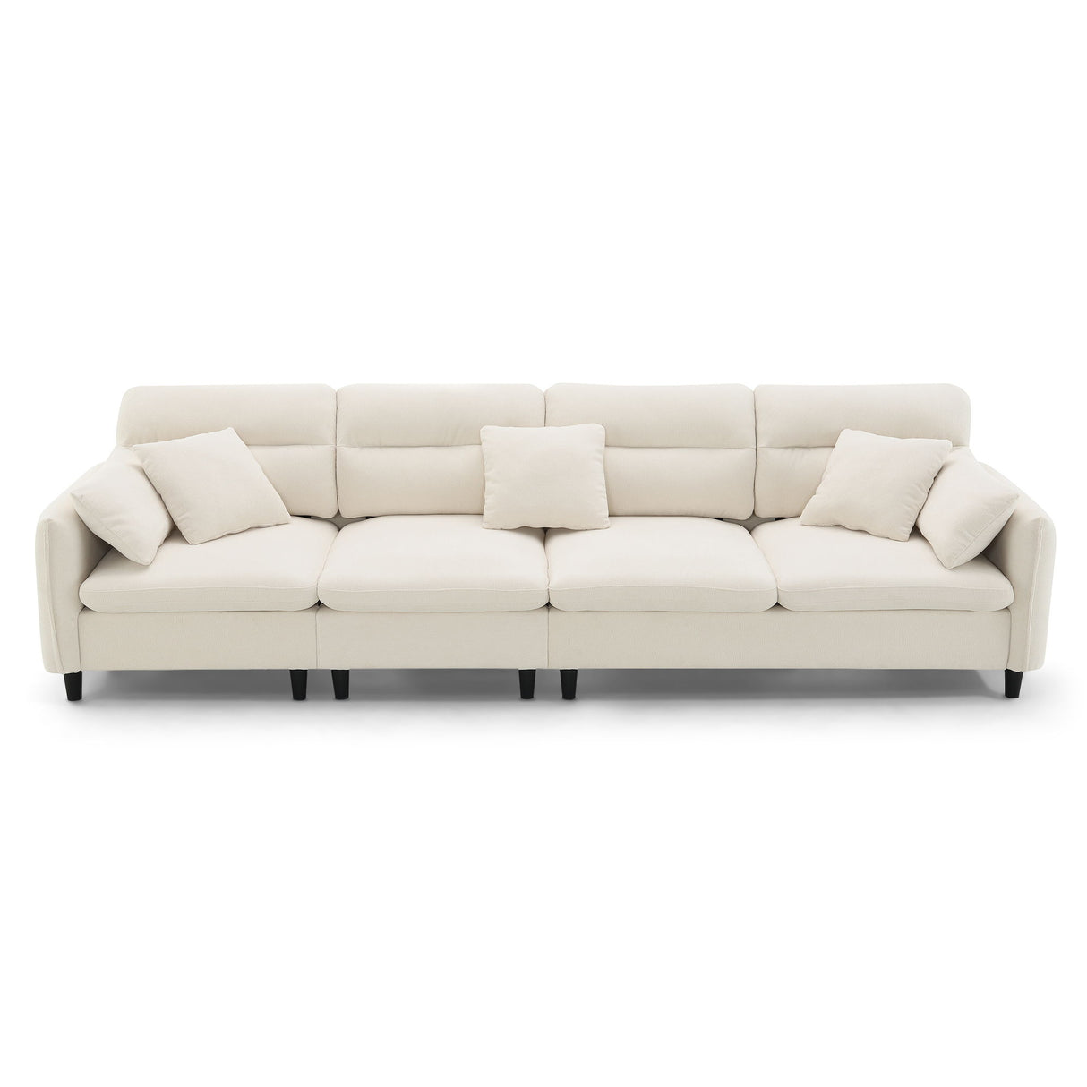 Modern Convertible Sectional Sofa L Shaped Reversible Couch Set With Free Pillows 5 Seat Cloud With Ottoman