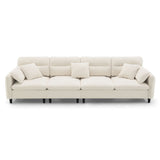 Modern Convertible Sectional Sofa L Shaped Reversible Couch Set With Free Pillows 5 Seat Cloud With Ottoman