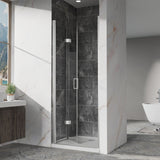Frameless Bi Fold Shower Doors 30" W X 72" H - Chrome