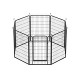 Heavy Duty Metal Playpen With Door, Dog Fence Pet Exercise Pen