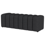 Modern Upholstered Tufted Accent Bench & Round Legs