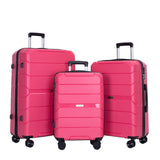 Hardshell Suitcase Spinner Wheels Lightweight Durable Suitcase With Tsa Lock, 3 Piece Set