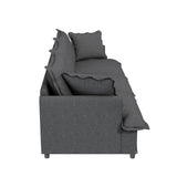 3 Seat Sofa Module For Modular Sectional Wide Seat Cloud Couch With Throw Pillows Upholstered