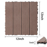 Wood Plastic Composite Deck Tiles, Sustainable Composite Decking Resist Rust, Water, Weather, Easy To Diy & Maintain