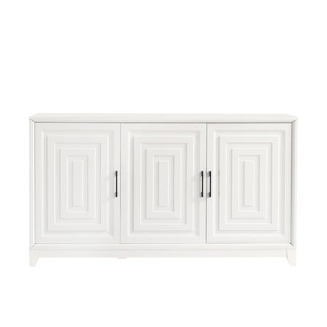 TV Stand For TVs Up To 65", Modern Entertainment Center Media Console Cabinet With 2 Spacious Storage Space