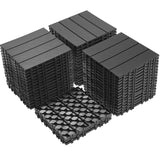 Plastic Interlocking Deck Tiles, Waterproof All Weather Use
