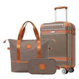 Hardshell Luggage Sets 3 Piece Carry On Suitcase Double Spinner Wheels With Tsa Lock