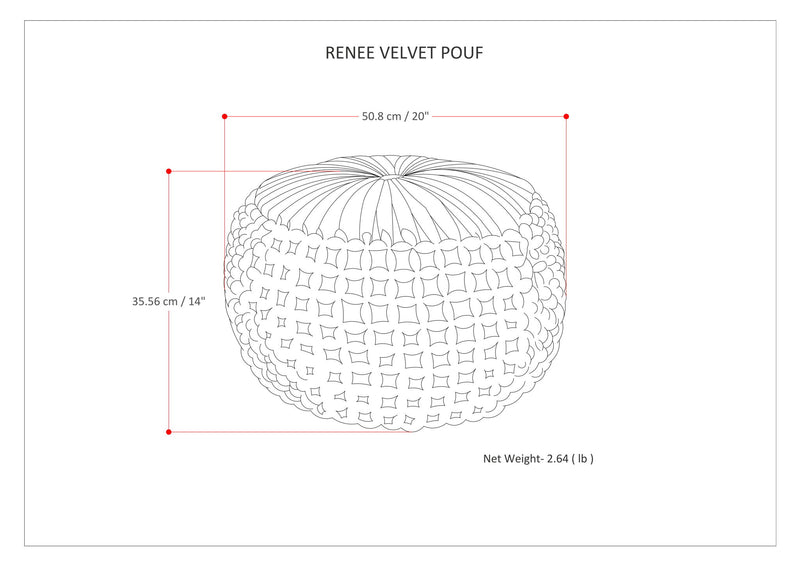 Renee - Handcrafted Round Pouf