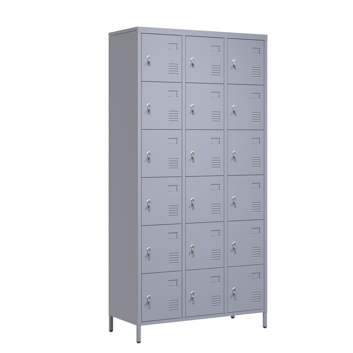 Lockers 18 Door With Lock For Employees, Storage Cabinet For Home Gym Office School Garage - Gray