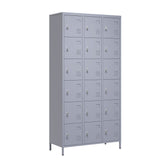 Lockers 18 Door With Lock For Employees, Storage Cabinet For Home Gym Office School Garage - Gray