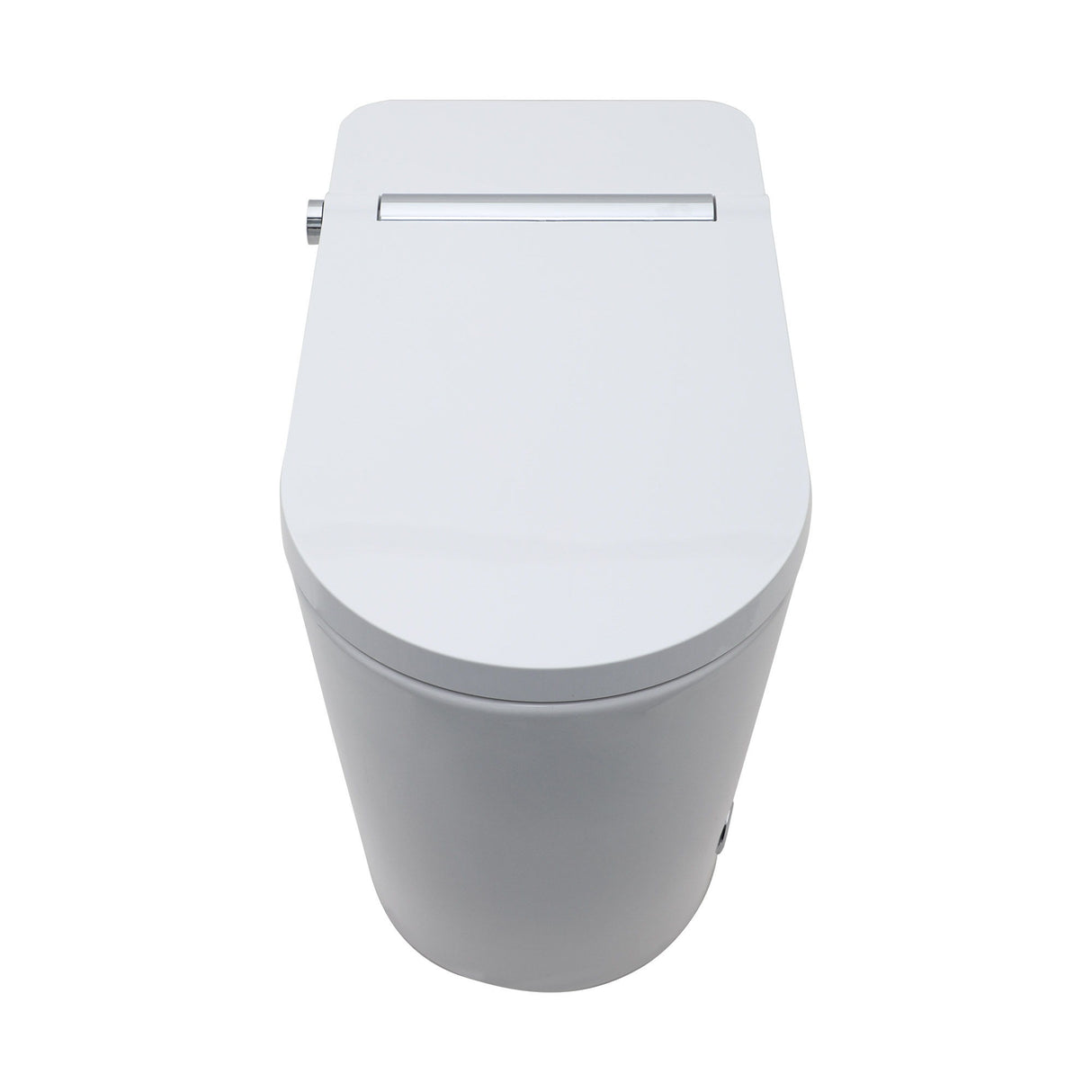 Smart Toilet With Bidet Built In, Auto Open & Close, Elongated Heated Seat, Foot Sensor Flush, LED Display, Warm Water Wash - White