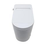 Smart Toilet With Bidet Built In, Auto Open & Close, Elongated Heated Seat, Foot Sensor Flush, LED Display, Warm Water Wash - White