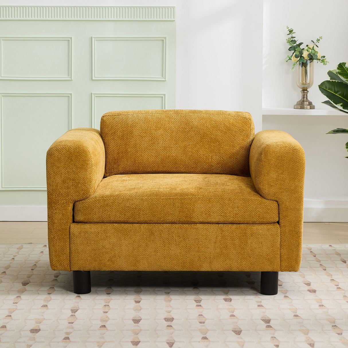 Modern Oversized Armchair Comfy Accent Chair Single Sofa For Living Room