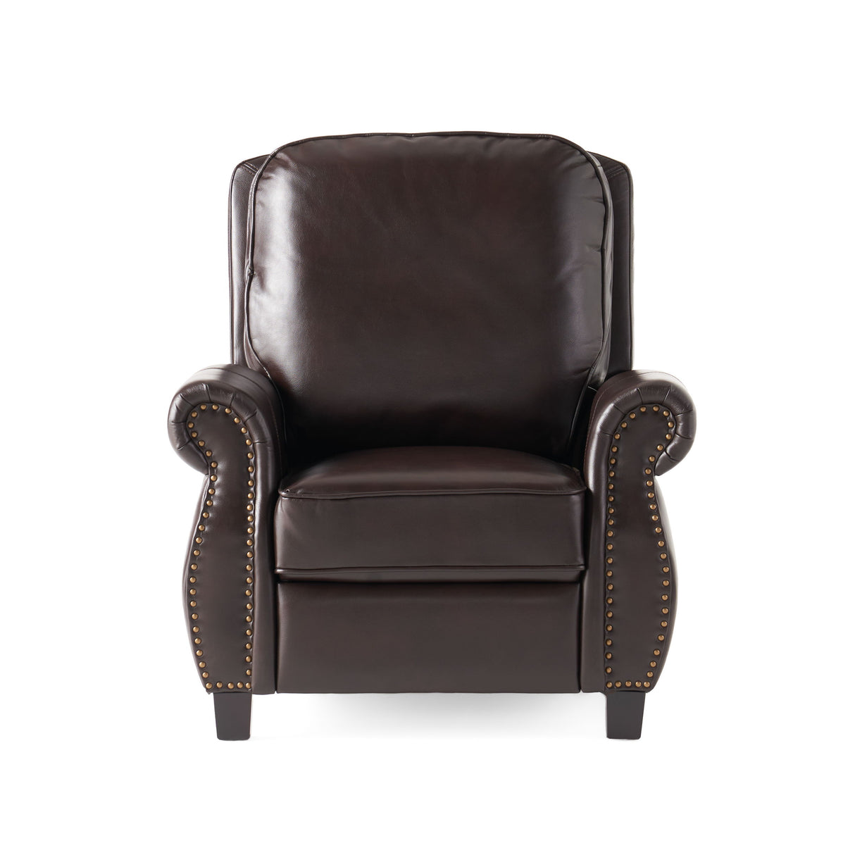Wide Manual Club Recliner - Brown