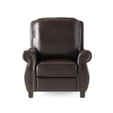 Wide Manual Club Recliner - Brown