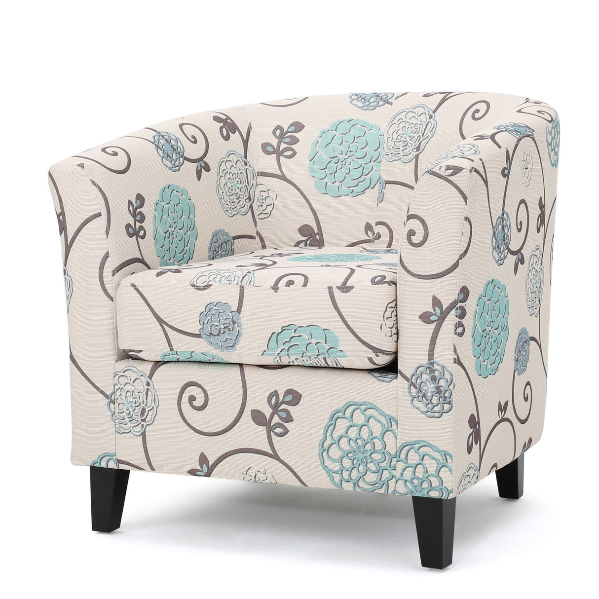 Comfort Club Chair With Solid Wood Legs