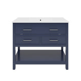 Bathroom Vanity With Ceramic Sink, Tip Out Tray & 2 Full Extension Drawers