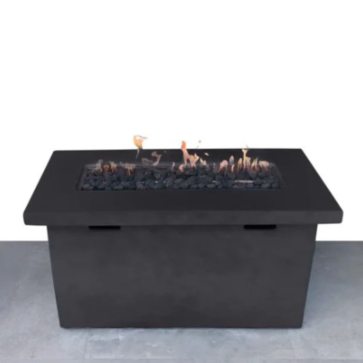 Reinforced - Propane Outdoor Fire Pit Table Durable Construction - Charcoal