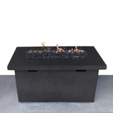 Reinforced - Propane Outdoor Fire Pit Table Durable Construction - Charcoal