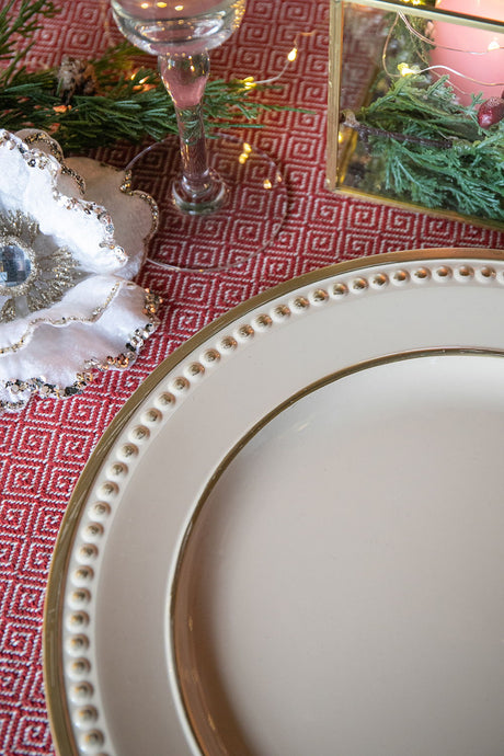 Plastic Charger Plate (Set of 8) - Cream