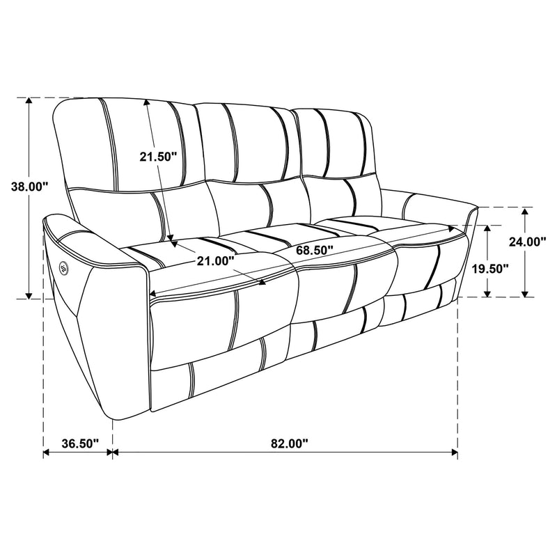 Amberly - 3 Piece Power Reclining Sofa Set - Light Gray
