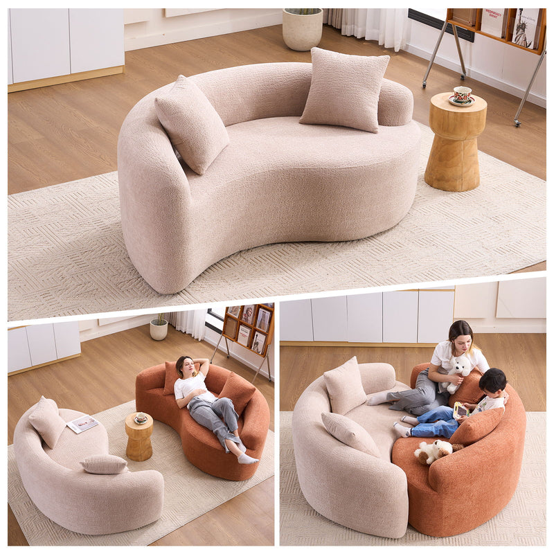 Tai Chi - Curved Dual Depth Loveseat