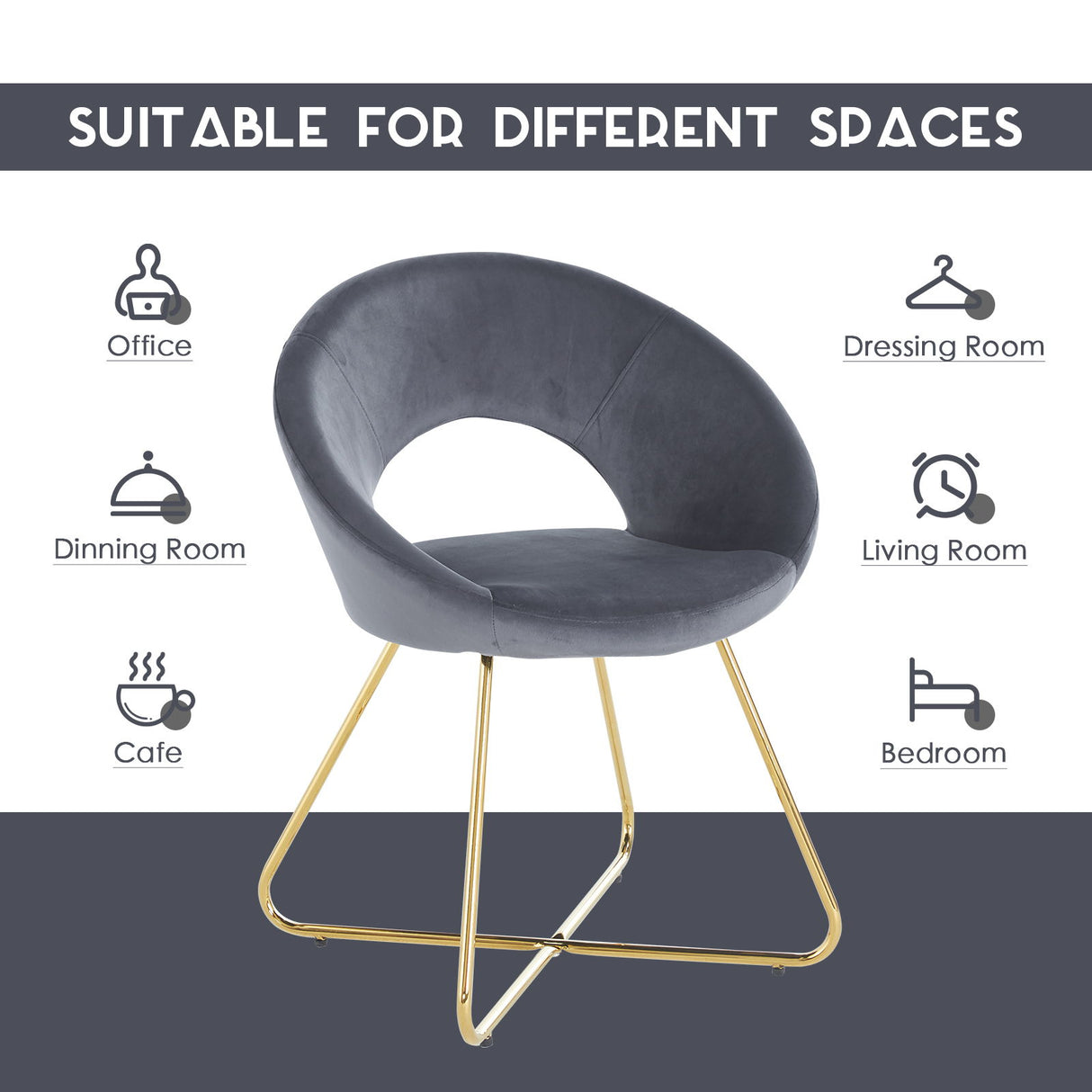 Modern Accent Velvet Lounge Chair
