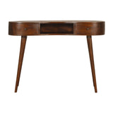 Wave Writing Desk, 2 Drawer - Chestnut