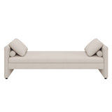 Modern Upholstered Chaise Lounger Daybed With Pillows Small Single Daybed, No Mattress Needed