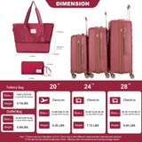 5 Piece Set Hardshell Carry On Luggage Set With Tsa Lock