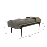 Upholstered Cocktail Ottoman With Slide Tray - Multi