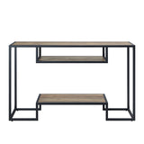 Idella - Sofa Table - Rustic Oak / Black