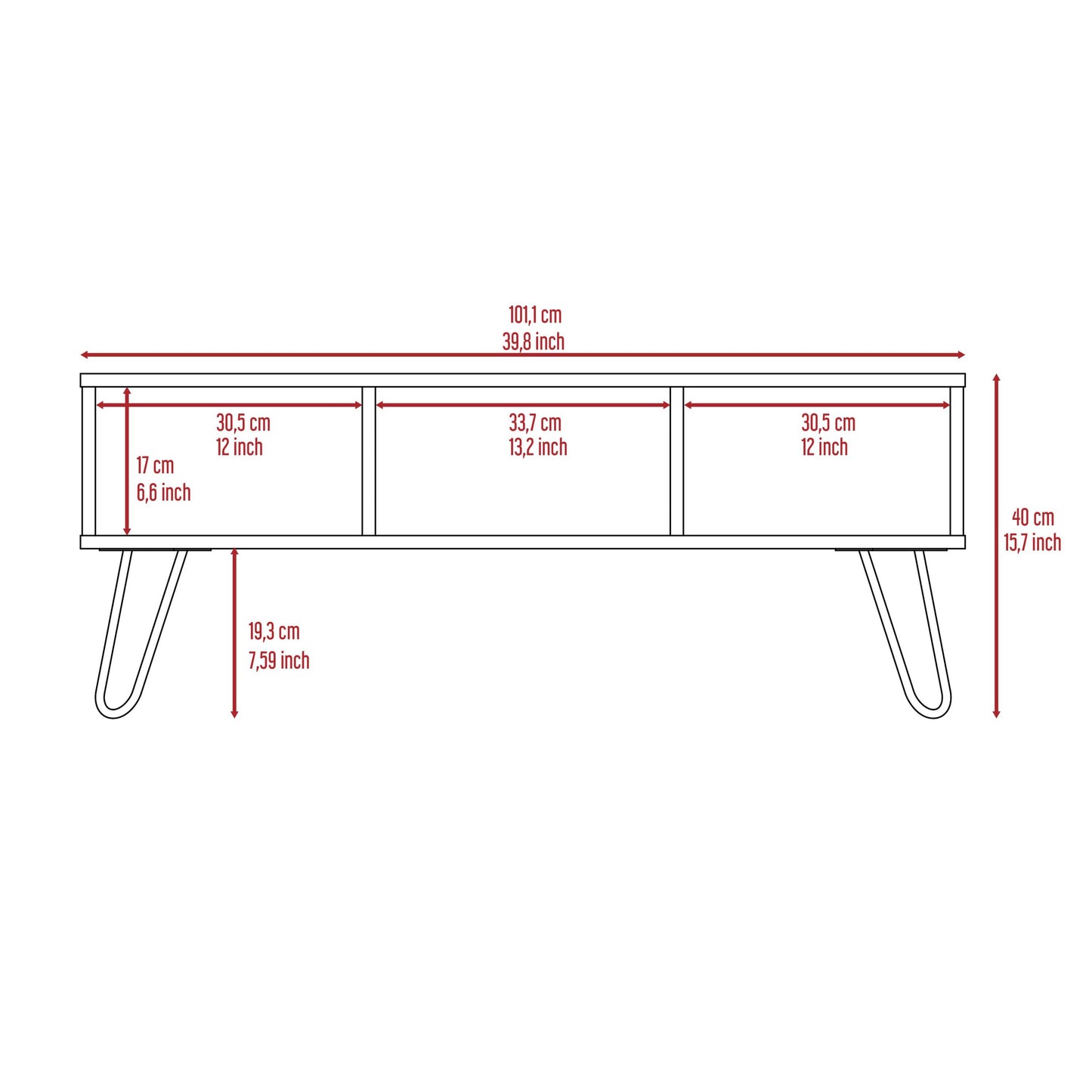 Minnesota Charcoal Coffee Table