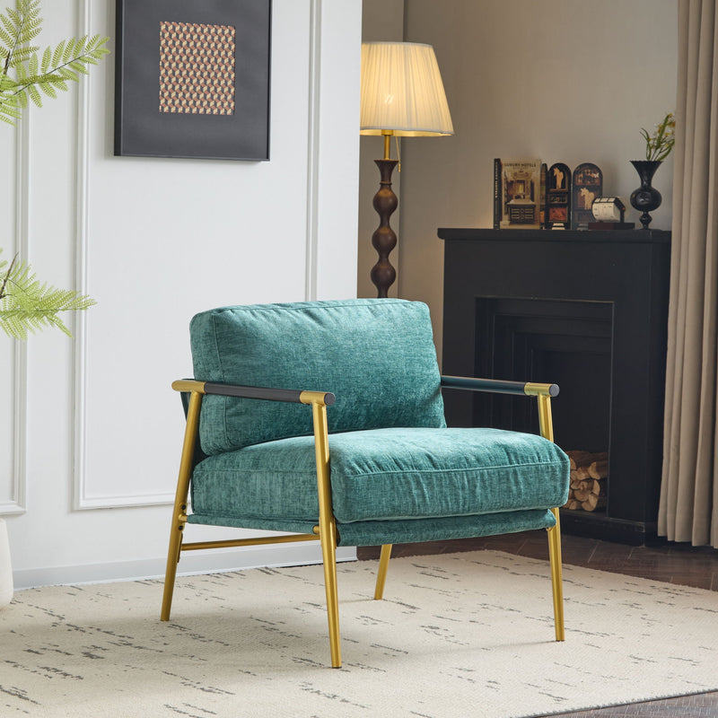 Modern Accent Chair With Cushions, Cozy Seating
