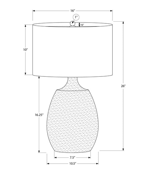Lighting, Table Lamp, Resin, Contemporary - Cream