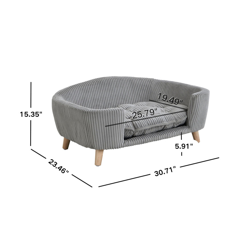Elevated - Dog Bed Frame For Small Dog, Pet Couch Bed With Legs And Supportive Foam, Easy Assembly