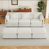 Modern Modular Sectional Sofa With Side Storage Pockets For Living Room