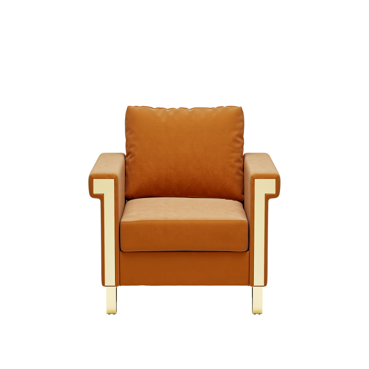 Shiny Chair With High-Resilience Foam And Durable Metal Legs