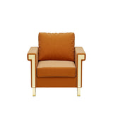 Shiny Chair With High-Resilience Foam And Durable Metal Legs
