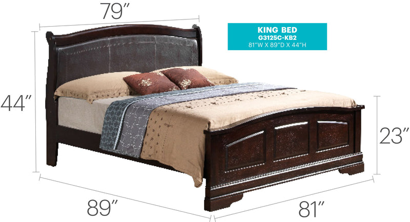 Panel Sleigh Bed Elegantly Crafted