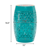 Ruby - Boho Mosaic Side Table With Ceramic Tile Top