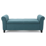 Hayes - Armed Storage Bench With Rolled Arms And Button Tufting