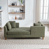 Wide Modern Double Sided Upholstered Chaise Lounge