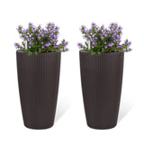 Tall Planters Set With Water Level Monitor And Auto Watering