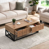 Luxury Industrial Table With 2 Drawers
