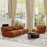 Modern L-Shaped Modular Sofa Set High Comfort Chenille Fabric