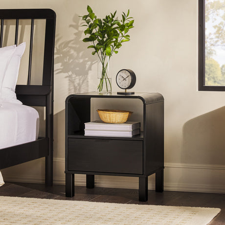 Modern Minimalist Curved Top Nightstand